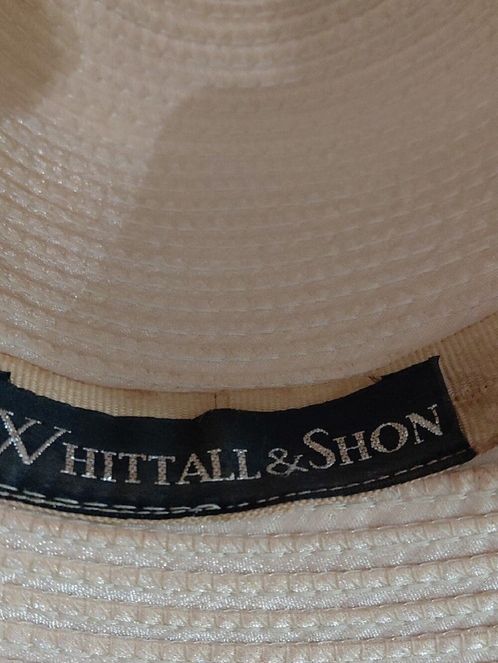 Elegant Cream Whitall Shon Wide-Brim Women's Hat with Bow and Rhinestones Beige - Picture 5 of 9